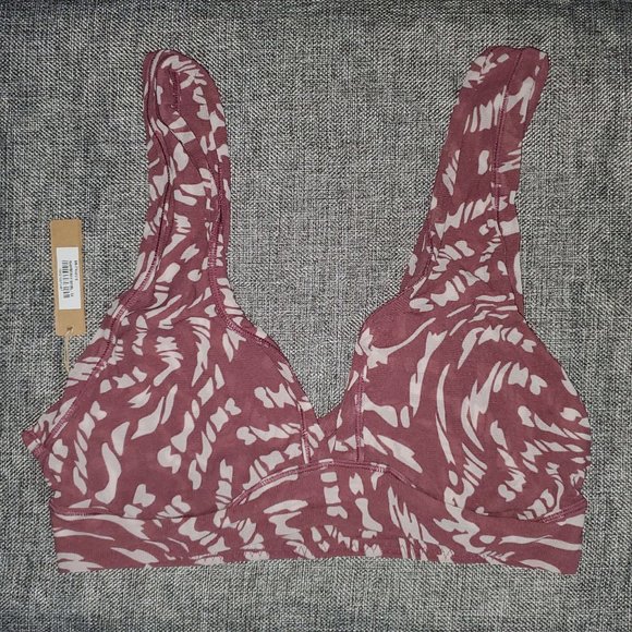 NWT SKIMS 3X Summer Mesh Plunge Bralette RASPBERRY SWIRL - Picture 1 of 3